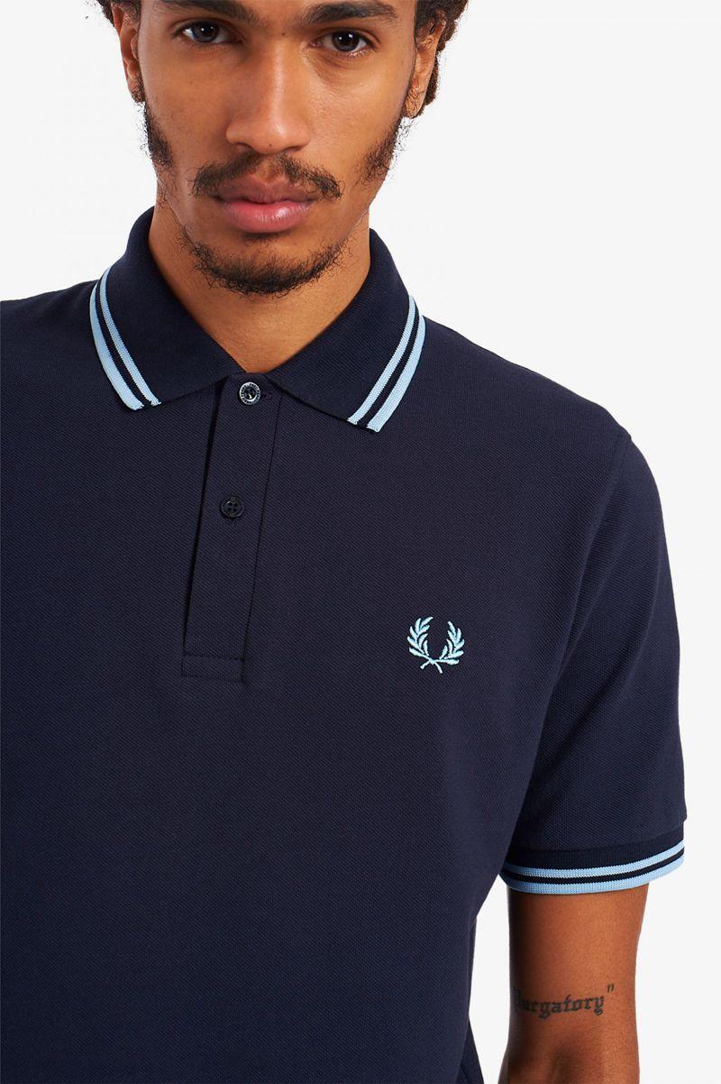 Fred Perry Polo Shirts Price - Mens M12 Navy